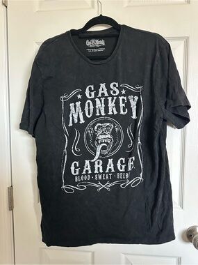 Gas Monkey Garage Men's Black Short Sleeve Logo Tee
